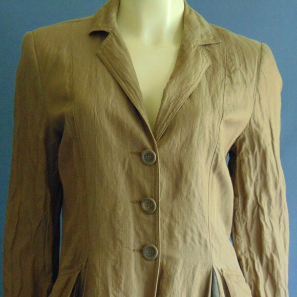 Cabi 840 Treasure Hunter Steampunk Khaki Gold Metal Jacket Coat M - Picture 4 of 15
